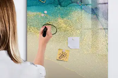 Tableau magnétique effaçable à sec marbre coloré