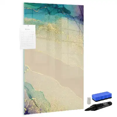 Tableau magnétique effaçable à sec marbre coloré