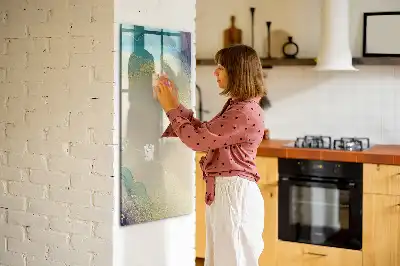 Tableau magnétique effaçable à sec marbre coloré