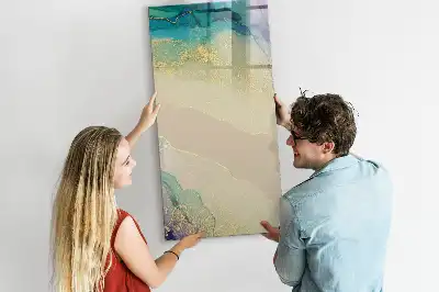 Tableau magnétique effaçable à sec marbre coloré