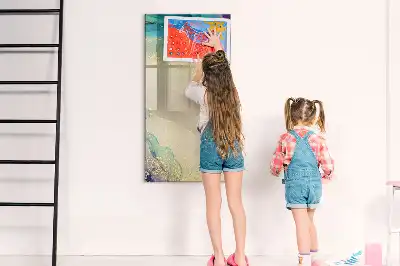 Tableau magnétique effaçable à sec marbre coloré