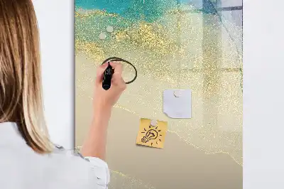 Tableau magnétique effaçable à sec marbre coloré