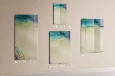 Tableau magnétique effaçable à sec marbre coloré