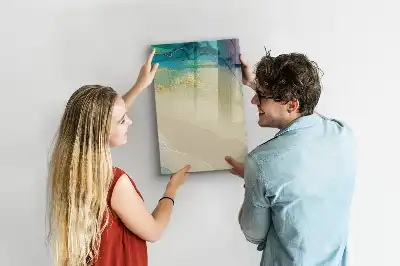 Tableau magnétique effaçable à sec marbre coloré