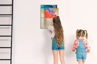 Tableau magnétique effaçable à sec marbre coloré