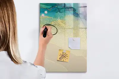 Tableau magnétique effaçable à sec marbre coloré