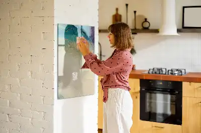 Tableau magnétique effaçable à sec marbre coloré