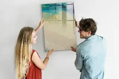 Tableau magnétique effaçable à sec marbre coloré