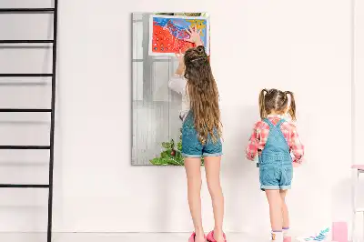 Tableau effaçable à sec magnétique motif légumes sur bois