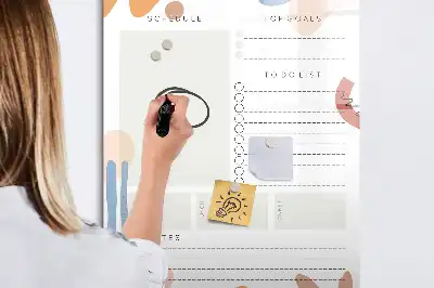 Tableau magnétique effaçable à sec planificateur quotidien