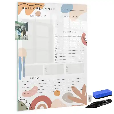 Tableau magnétique effaçable à sec planificateur quotidien