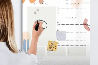 Tableau magnétique effaçable à sec planificateur quotidien
