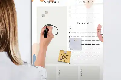 Tableau magnétique effaçable à sec planificateur quotidien