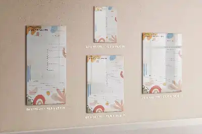 Tableau magnétique effaçable à sec planificateur quotidien