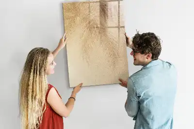 Tableau magnétique effaçable à sec modèle ombre de feuilles de palmier