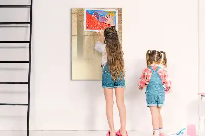 Tableau magnétique effaçable à sec modèle ombre de feuilles de palmier