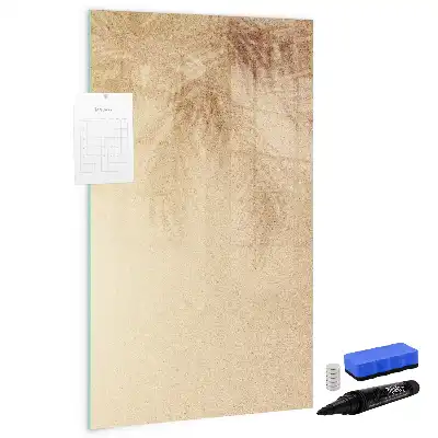 Tableau magnétique effaçable à sec modèle ombre de feuilles de palmier