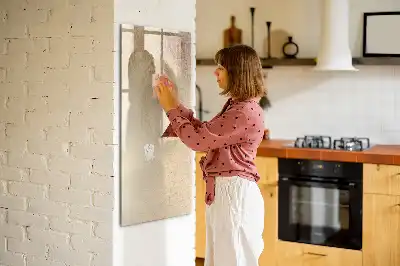 Tableau magnétique effaçable à sec modèle ombre de feuilles de palmier