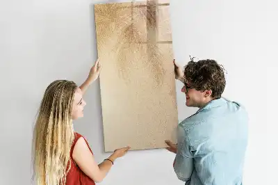 Tableau magnétique effaçable à sec modèle ombre de feuilles de palmier