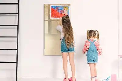 Tableau magnétique effaçable à sec modèle ombre de feuilles de palmier
