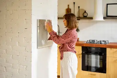 Tableau magnétique effaçable à sec modèle ombre de feuilles de palmier