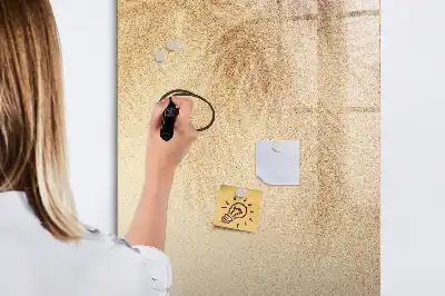 Tableau magnétique effaçable à sec modèle ombre de feuilles de palmier