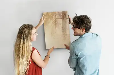 Tableau magnétique effaçable à sec modèle ombre de feuilles de palmier