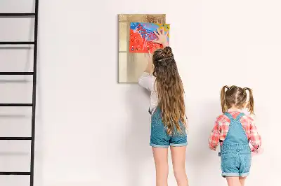Tableau magnétique effaçable à sec modèle ombre de feuilles de palmier
