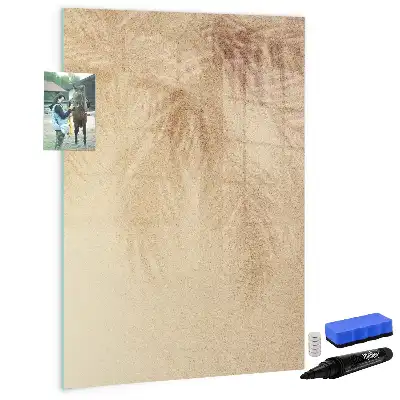 Tableau magnétique effaçable à sec modèle ombre de feuilles de palmier