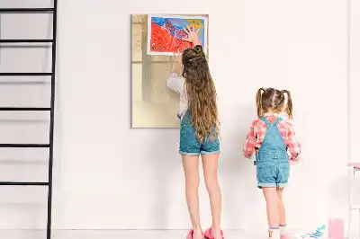 Tableau magnétique effaçable à sec modèle ombre de feuilles de palmier