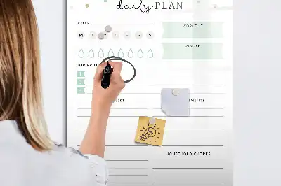 Tableau effaçable à sec magnétique planning du jour