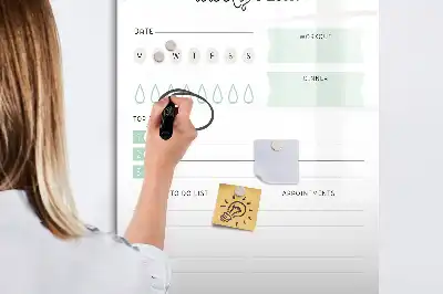 Tableau effaçable à sec magnétique planning du jour