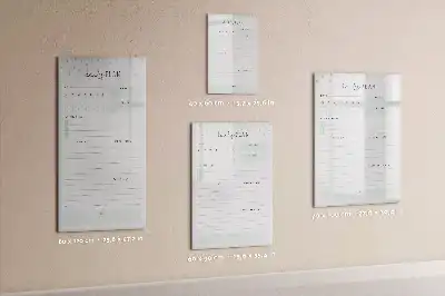 Tableau effaçable à sec magnétique planning du jour