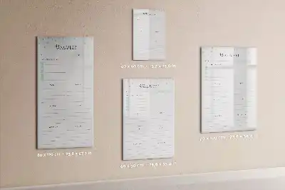 Tableau magnétique effaçable à sec pour planning de la semaine