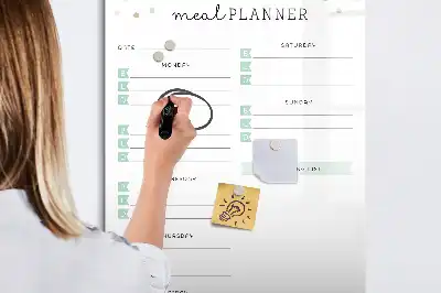 Tableau effaçable magnétique pour menu planificateur de repas hebdomadaire