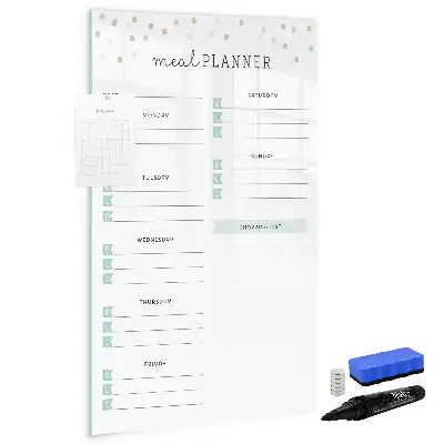 Tableau effaçable magnétique pour menu planificateur de repas hebdomadaire