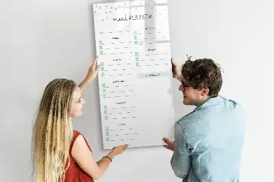 Tableau effaçable magnétique pour menu planificateur de repas hebdomadaire