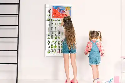 Tableau magnétique effaçable à sec motif légumes verts