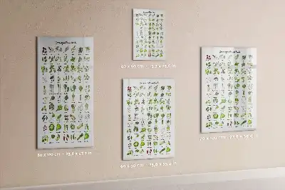Tableau magnétique effaçable à sec motif légumes verts