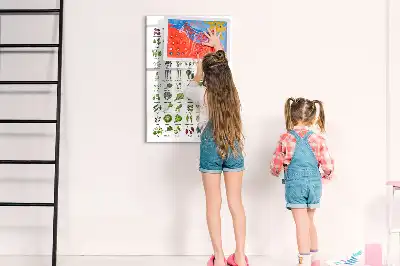 Tableau magnétique effaçable à sec motif légumes verts