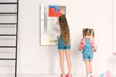Tableau effaçable à sec magnétique motif abstraction dorée de légumes