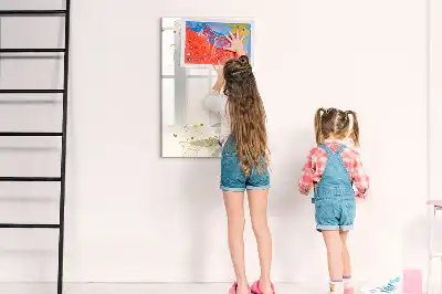 Tableau effaçable à sec magnétique motif abstraction dorée de légumes