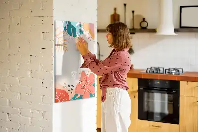 Tableau magnétique effaçable à sec motif fleur d'été