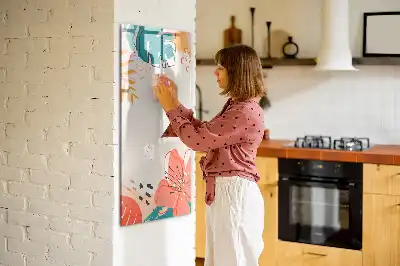 Tableau magnétique effaçable à sec motif fleur d'été