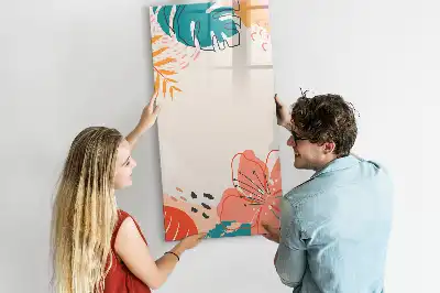 Tableau magnétique effaçable à sec motif fleur d'été