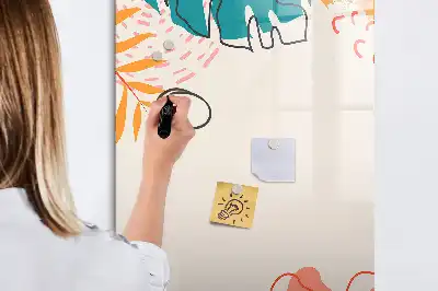 Tableau magnétique effaçable à sec motif fleur d'été
