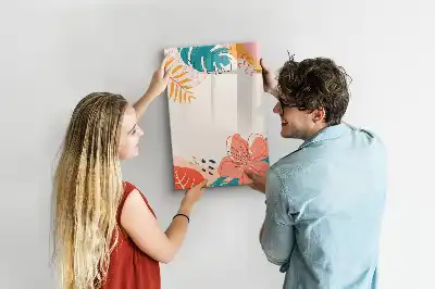 Tableau magnétique effaçable à sec motif fleur d'été
