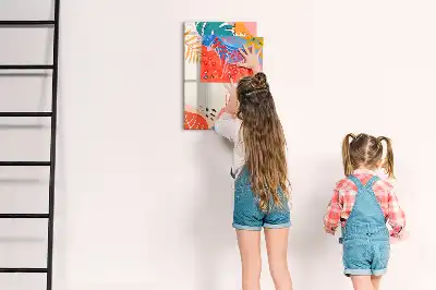 Tableau magnétique effaçable à sec motif fleur d'été