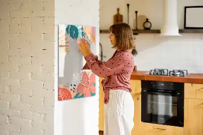 Tableau magnétique effaçable à sec motif fleur d'été