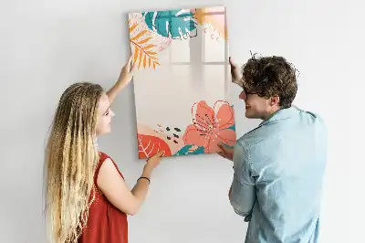 Tableau magnétique effaçable à sec motif fleur d'été